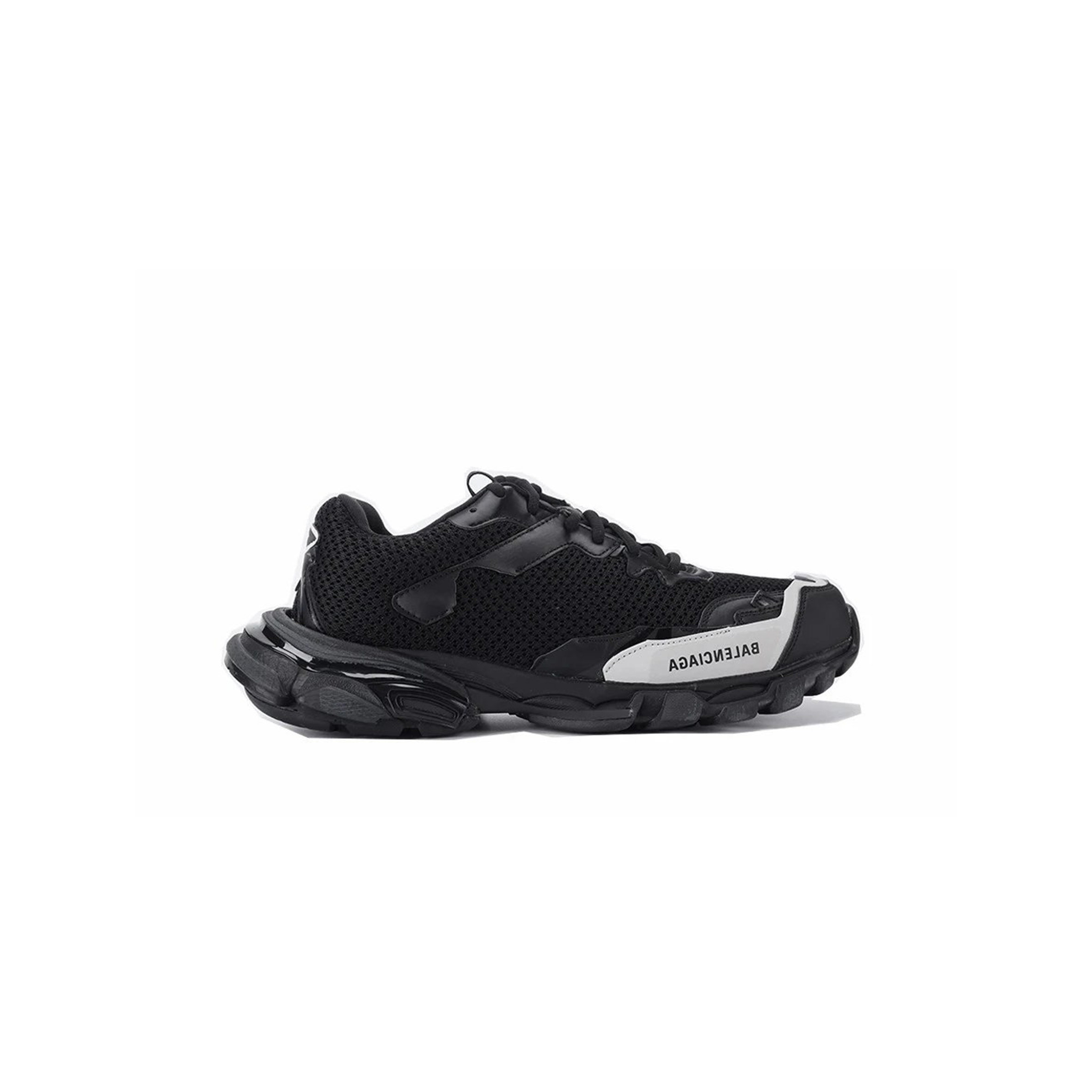 BALENCIAGA TRIPLE S BLACK WHITE LOGO 700475W3RF19100